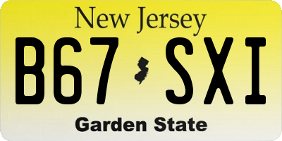 NJ license plate B67SXI