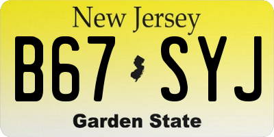 NJ license plate B67SYJ