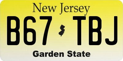 NJ license plate B67TBJ