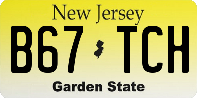 NJ license plate B67TCH