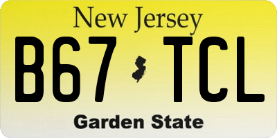 NJ license plate B67TCL