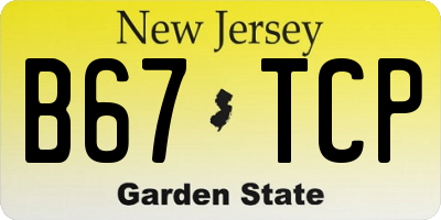 NJ license plate B67TCP