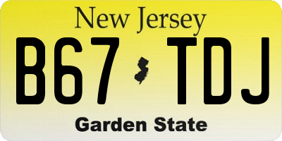 NJ license plate B67TDJ