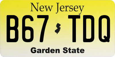NJ license plate B67TDQ