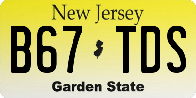 NJ license plate B67TDS