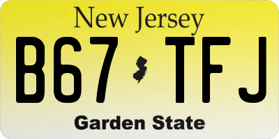 NJ license plate B67TFJ