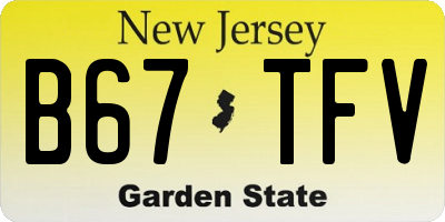NJ license plate B67TFV