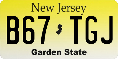 NJ license plate B67TGJ