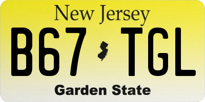 NJ license plate B67TGL