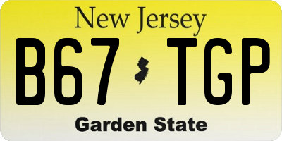 NJ license plate B67TGP