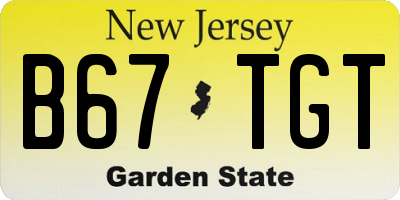 NJ license plate B67TGT