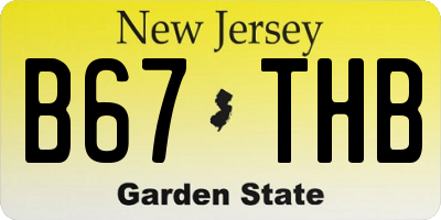 NJ license plate B67THB
