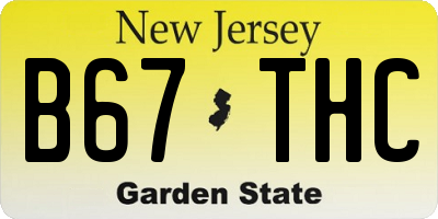 NJ license plate B67THC