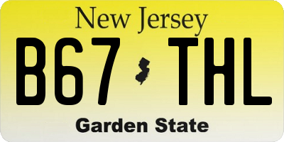NJ license plate B67THL