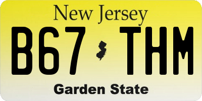 NJ license plate B67THM