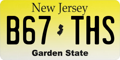 NJ license plate B67THS