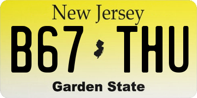 NJ license plate B67THU