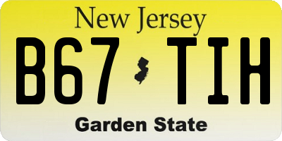NJ license plate B67TIH