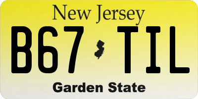 NJ license plate B67TIL