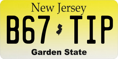 NJ license plate B67TIP