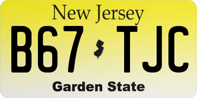 NJ license plate B67TJC