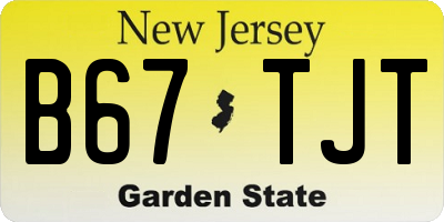 NJ license plate B67TJT
