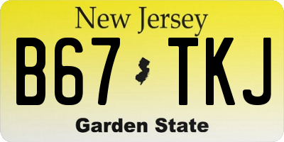 NJ license plate B67TKJ