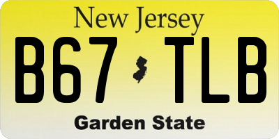 NJ license plate B67TLB