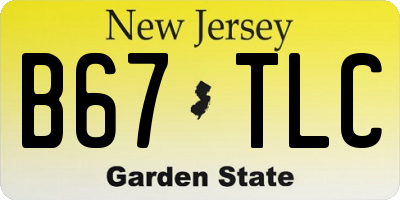 NJ license plate B67TLC