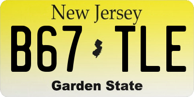 NJ license plate B67TLE