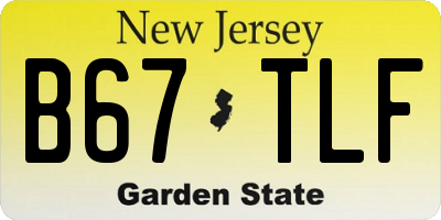 NJ license plate B67TLF