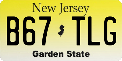 NJ license plate B67TLG