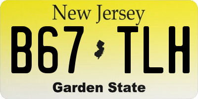 NJ license plate B67TLH