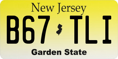 NJ license plate B67TLI