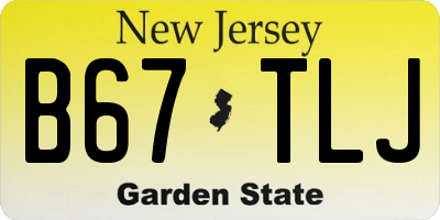 NJ license plate B67TLJ