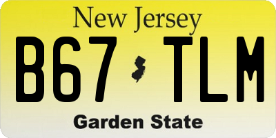 NJ license plate B67TLM