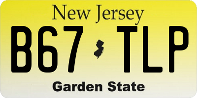 NJ license plate B67TLP