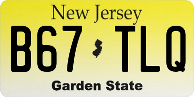 NJ license plate B67TLQ