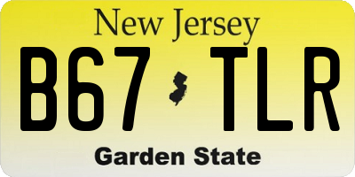 NJ license plate B67TLR