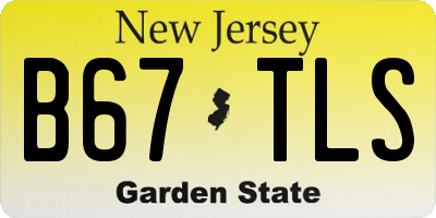 NJ license plate B67TLS