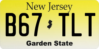 NJ license plate B67TLT