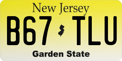 NJ license plate B67TLU