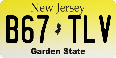 NJ license plate B67TLV