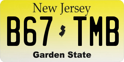 NJ license plate B67TMB