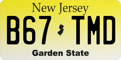 NJ license plate B67TMD