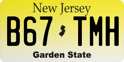 NJ license plate B67TMH