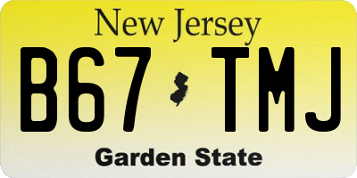 NJ license plate B67TMJ