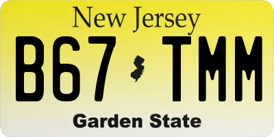 NJ license plate B67TMM