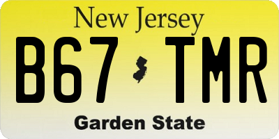 NJ license plate B67TMR