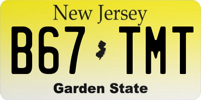 NJ license plate B67TMT